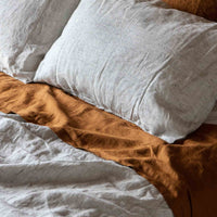 Pinstripe 100% Pure French Flax Linen Duvet Cover