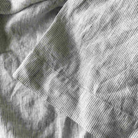 Pinstripe 100% Pure French Flax Linen Fitted Sheet