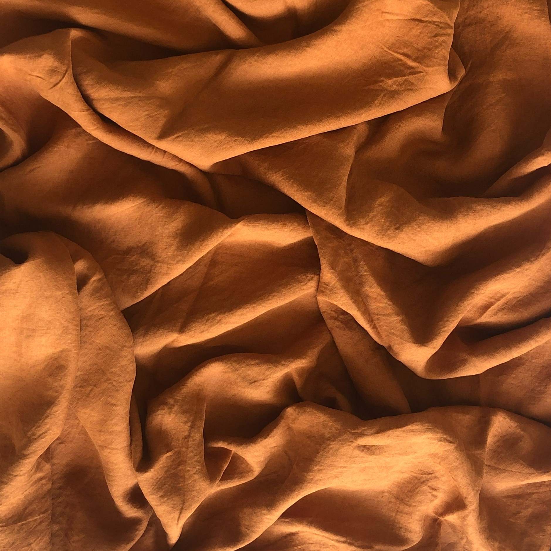 Rust 100% Pure French Flax Linen Duvet Cover