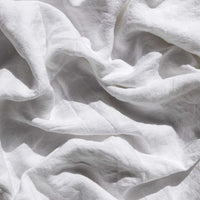 White 100% Pure French Flax Linen Flat Sheet